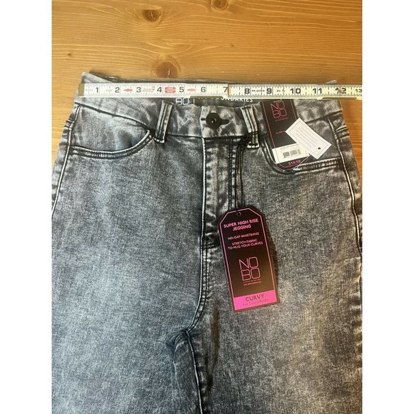 No Boundaries Juniors' High Rise Curvy Jeggings 5 New With Tags Acid Wash - Picture 5 of 6